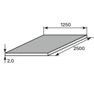 Лист г/к 2.0 3пс (1.25*2.5)