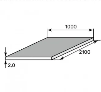 Лист г/к 2.0 3пс (1.0*2.1)