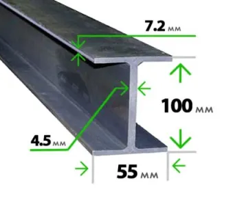 Стальная двутавровая балка 10
