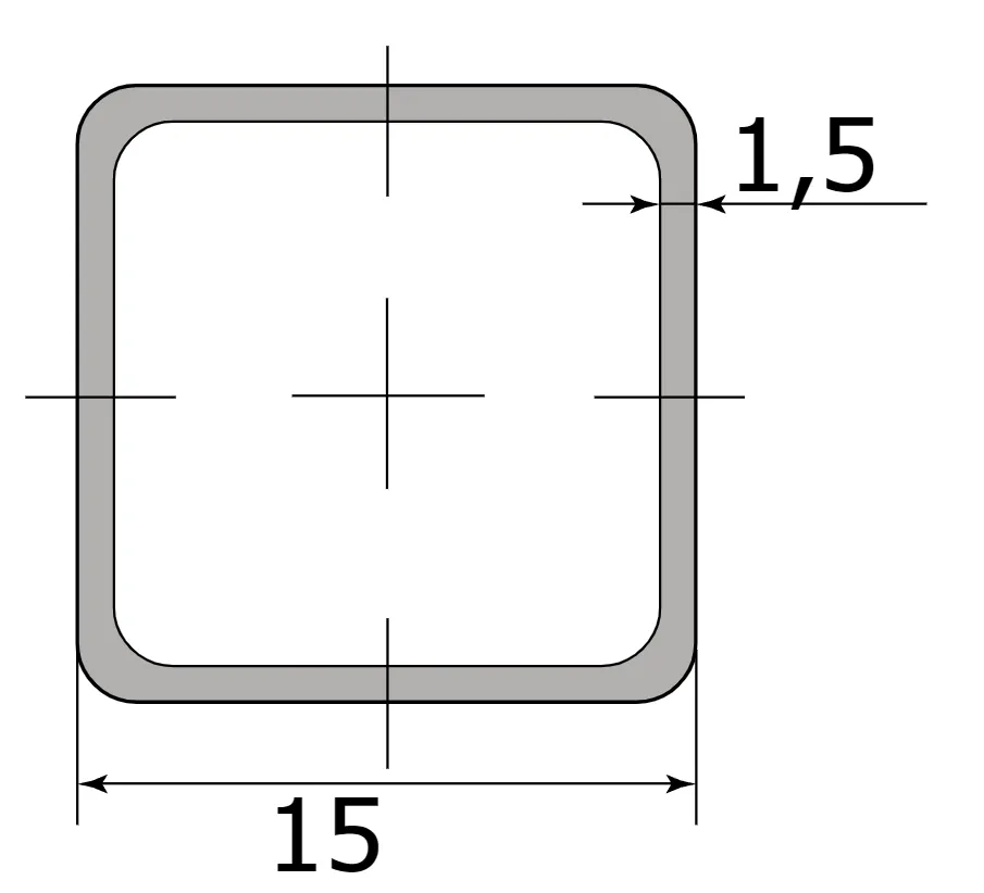 Труба профильная 15*15*1.5 (6,0м)