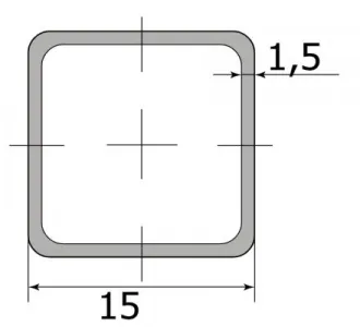 Труба профильная 15*15*1.5 (6,0м)