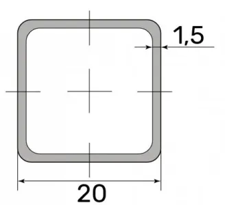 Труба профильная 20*20*1.8 (6,0м)
