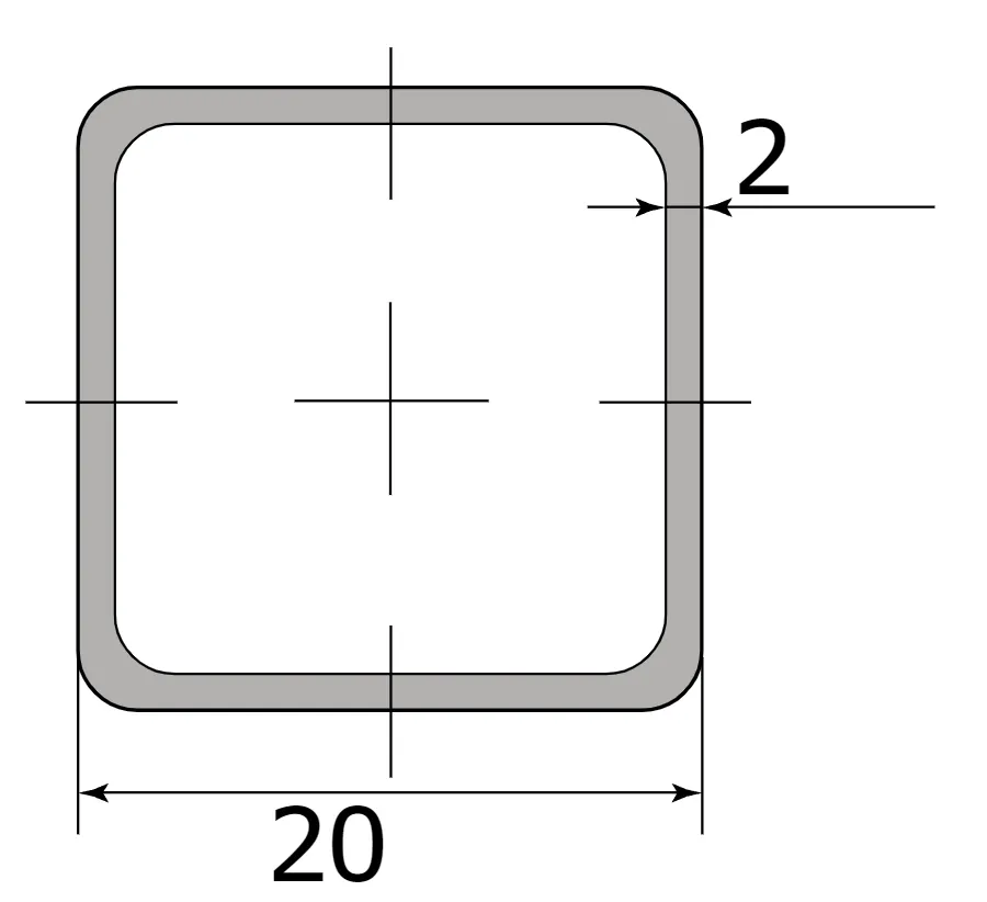 Труба профильная 20*20*2.0 (6,0м)