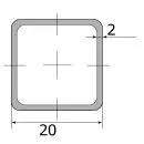 Труба профильная 20*20*2.0 (6,0м)