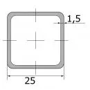 Труба профильная 25*25*1,5 (6,0м)