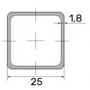 Труба профильная 25*25*1.8 (6,0м)