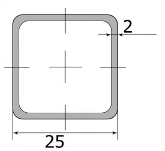 Труба профильная 25*25*2.0 (6,0м)