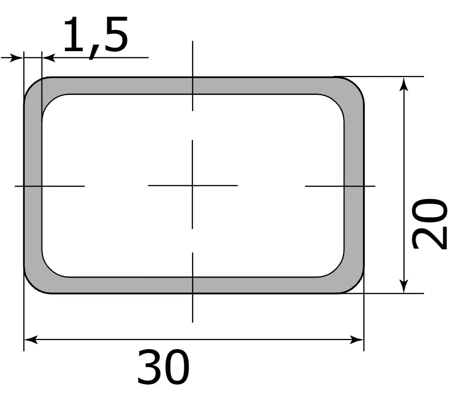 Труба профильная 30*20*1,5 (6,0м)