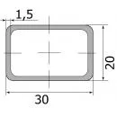 Труба профильная 30*20*1,5 (6,0м)
