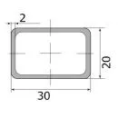 Труба профильная 30*20*2,0  (6,0м)