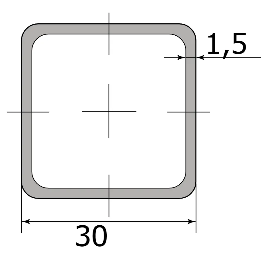 Труба профильная 30*30*1,5   (6,0м)