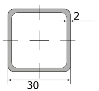 Труба профильная 30*30*2,0  (6,0м)