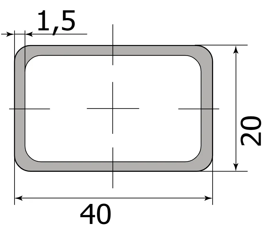 Труба профильная 40*20*1,5 РС (6,0м)