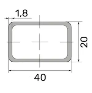 Труба профильная 40*20*1,8 (6,0м)
