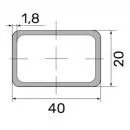 Труба профильная 40*20*1,8 (6,0м)