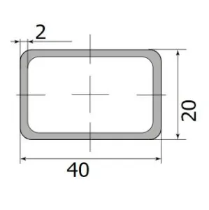 Труба профильная 40*20*2,0  (6,0м)