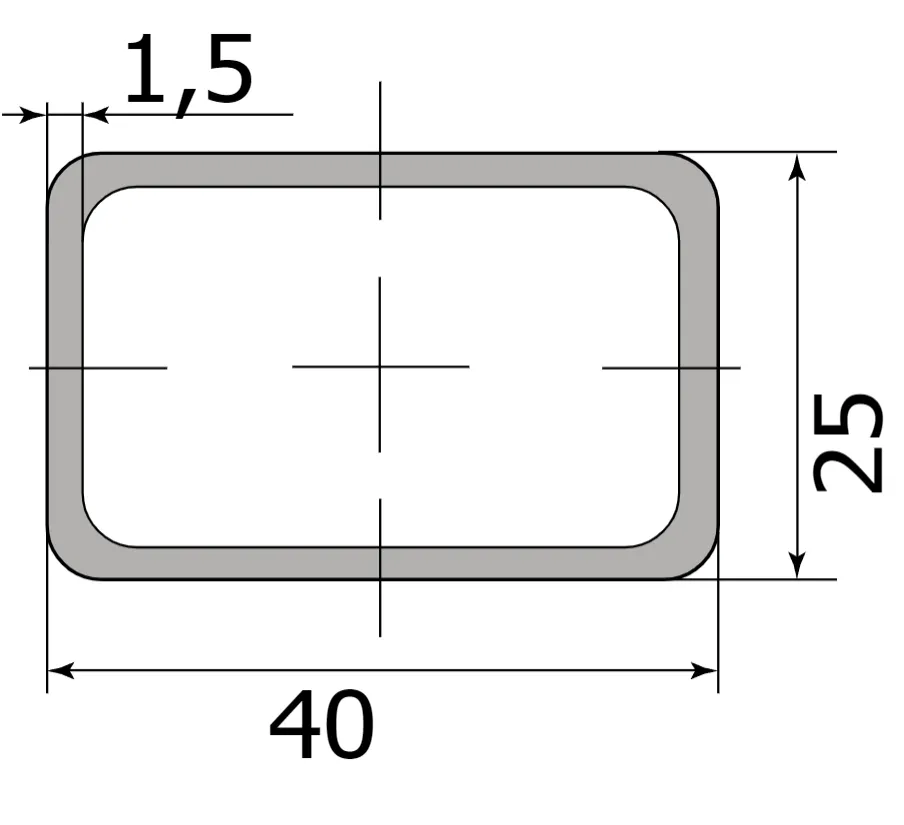 Труба профильная 40*25*1.5 ( 6,0м)