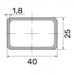 Труба профильная 40*25*1.8 (6,0м)