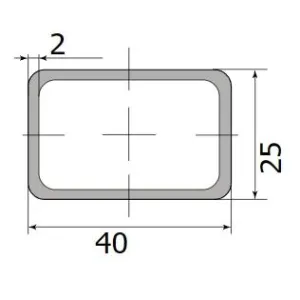 Труба профильная 40*25*2,0  (6,0м)