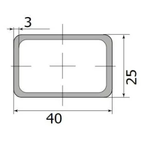 Труба профильная 40*25*3,0  ( 6,0м)