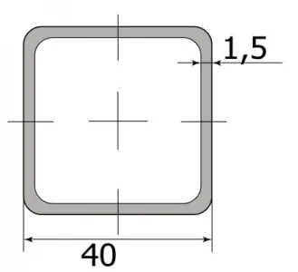 Труба профильная 40*40*1,5   ( 6,0м)