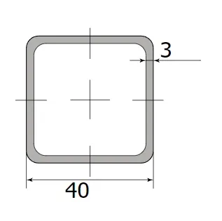 Труба профильная 40*40*3,0  ( 6,0м)
