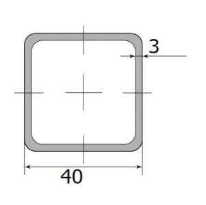 Труба профильная 40*40*3,0  ( 6,0м)