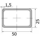 Труба профильная 50*25*1,5 (6,0м)