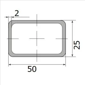 Труба профильная 50*25*2,0 (6,0м)