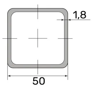 Труба профильная 50*50*1,8   (6,0м)