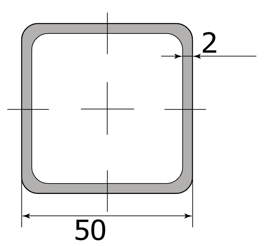 Труба профильная 50*50*2,0   (6,0 м)