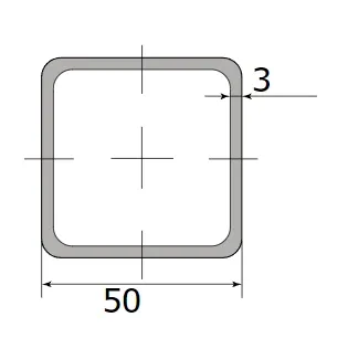 Труба профильная 50*50*3,0  (6,0 м)