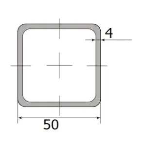 Труба профильная 50*50*4,0  (6,0 м)