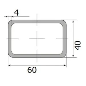 Труба профильная 60*40*4,0  (6,0 м)