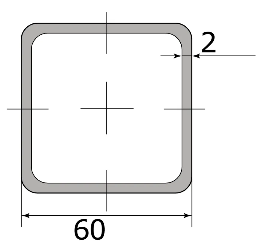 Труба профильная 60*60*2,0 (6,0 м)