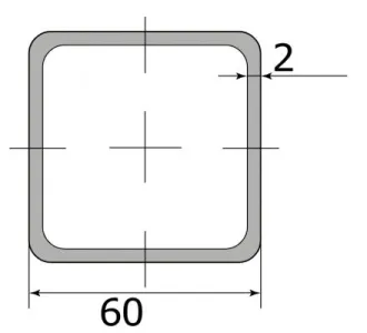 Труба профильная 60*60*2,0 (6,0 м)