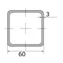 Труба профильная 60*60*3,0  (6,0 м)
