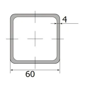 Труба профильная 60*60*4,0 (6,0м)
