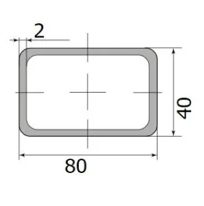 Труба профильная 80*40*2,0  (6,0 м)