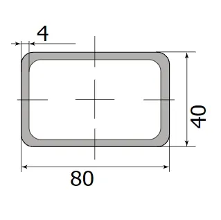 Труба профильная 80*40*4,0 (6,0 м)