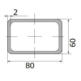 Труба профильная 80*60*2,0 (12 м)