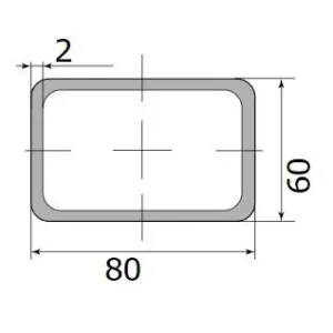 Труба профильная 80*60*2,0 (12 м)