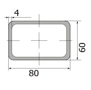 Труба профильная 80*60*4,0  (12 м)