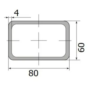 Труба профильная 80*60*4,0  (12 м)