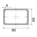 Труба профильная 80*60*4,0  (12 м)