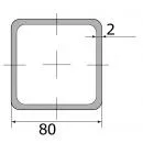 Труба профильная 80*80*2,0  (12 м)