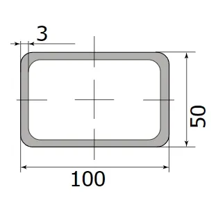 Труба профильная 100*50*3,0 (12 м)