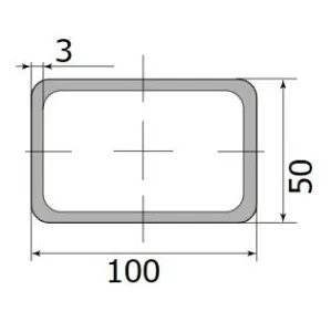 Труба профильная 100*50*3,0 (12 м)