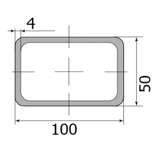 Труба профильная 100*50*4,0 (12 м)