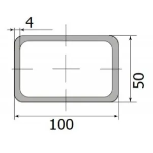 Труба профильная 100*50*4,0 (12 м)